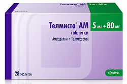 Телмиста Ам 5мг+80мг 28 шт. таблетки Крка, д.д., Ново место