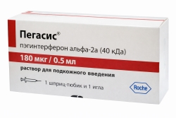Пегасис 180мкг 0,5мл 1 шт. раствор для инъекций шприц-тюбик