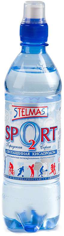 СТЭЛМАС O2 вода питьевая негазированная спортивное 0,5л
