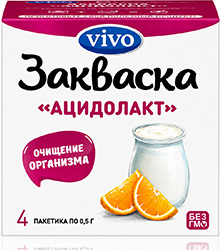 Виво Ацидолакт закваска 0,5г 4 шт. Виво Индустрия