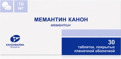 Мемантин Канон 10мг 30 шт. таблетки покрытые пленочной оболочкой