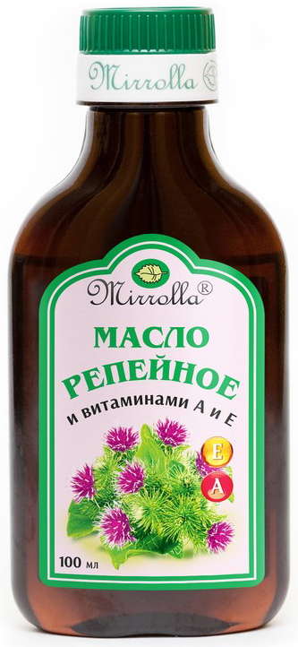

МИРРОЛЛА масло репейное с Витаминами А и Е 100мл
