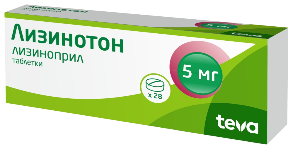Лизинотон 5мг 28 шт. таблетки