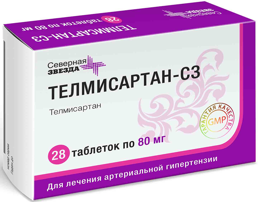 Телмисартан-сз 80мг 28 шт. таблетки