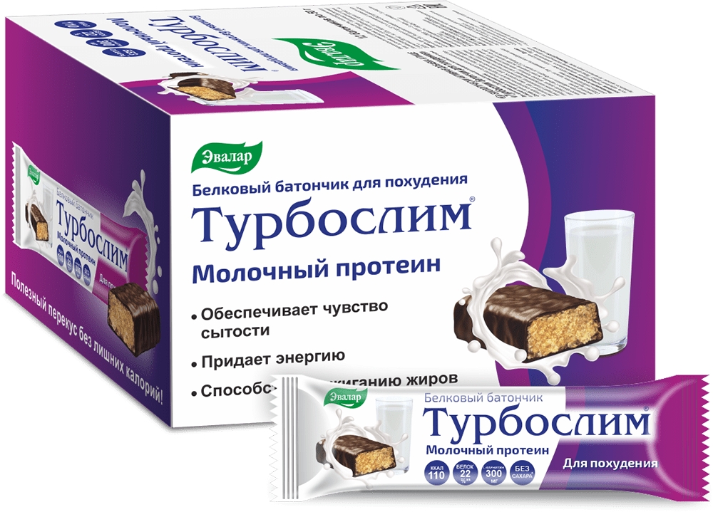 Турбослим батончик для похудения белковый диетический 50г 12 шт.