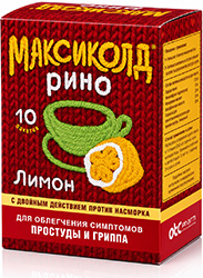 Максиколд Рино 10 шт. порошок для приготовления раствора для приема внутрь Лимон Фармстандарт-Лексредства