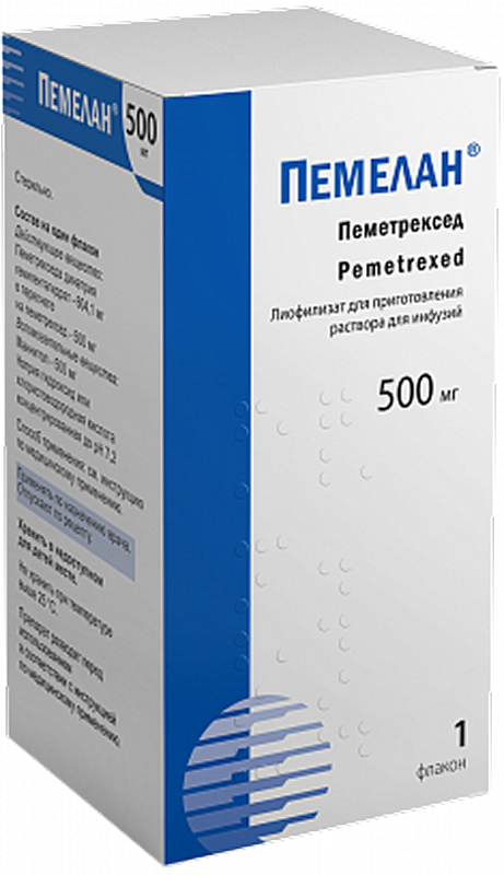Пемелан 500мг 1 шт. лиофилизат для приготовления раствора для инфузий