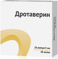 

ДРОТАВЕРИН 20мг/мл 2мл 10 шт. раствор для внутривенного и внутримышечного введения