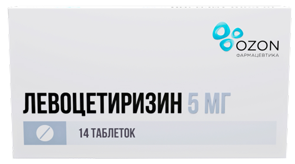 Левоцетиризин 5мг 14 шт. таблетки покрытые пленочной оболочкой