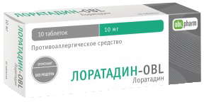 

ЛОРАТАДИН-OBL 10мг 10 шт. таблетки О