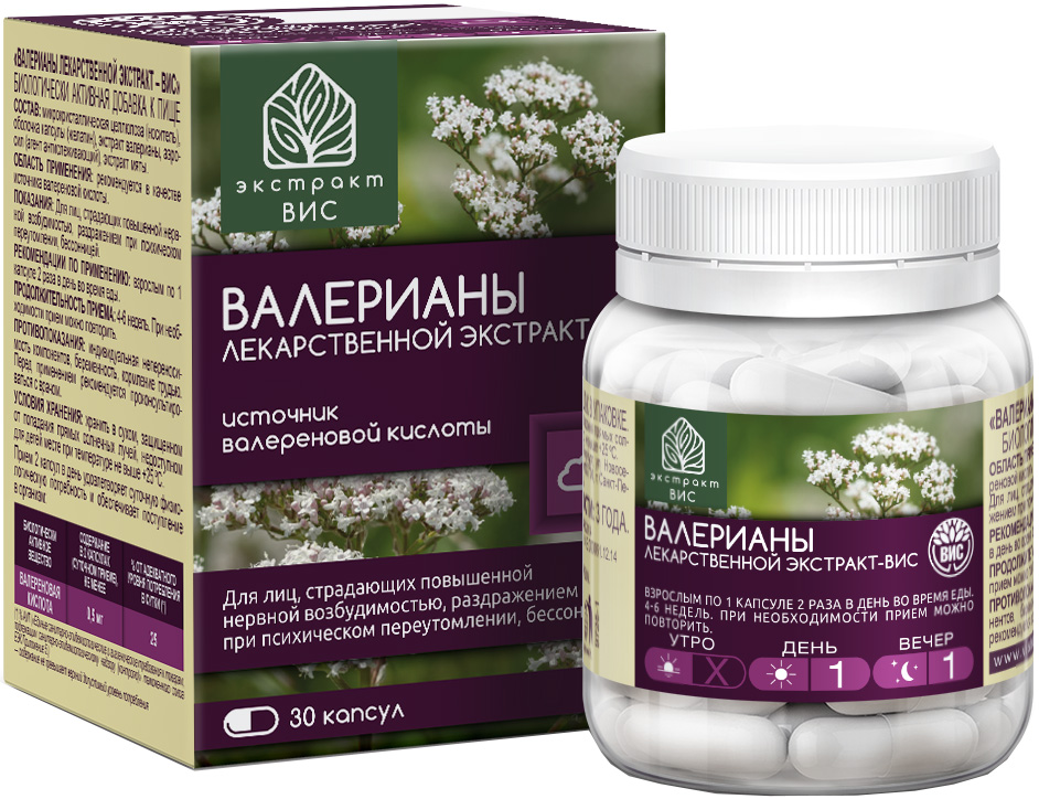 Валерианы лекарственной экстракт-вис капсулы 0,4г 30 шт.