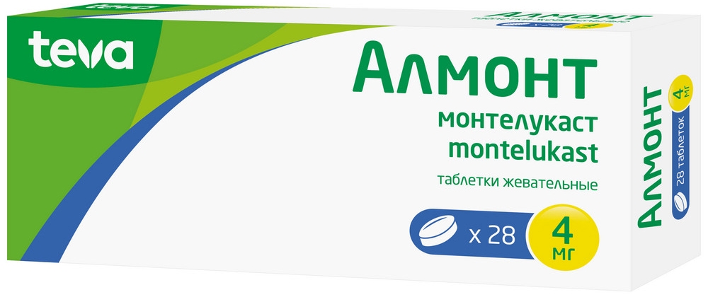 Алмонт 4мг 28 шт. таблетки жевательные