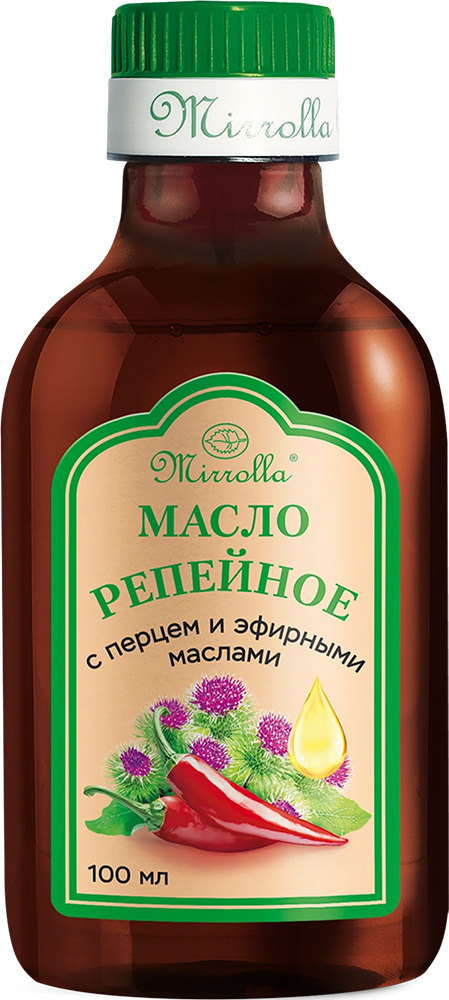 Мирролла масло репейное Перец/Эфирные масла 100мл Мирролла