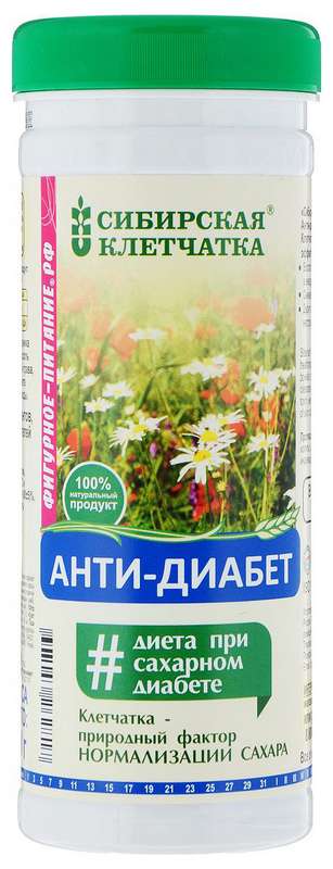 

КЛЕТЧАТКА АНТИДИАБЕТ 170г