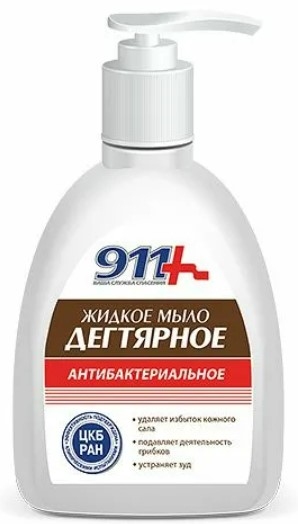 911 мыло жидкое антибактериальное Дегтярное 250мл Твинс Тэк