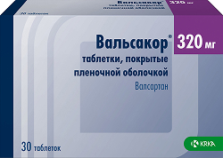 Вальсакор 320мг 30 шт. таблетки покрытые пленочной оболочкой