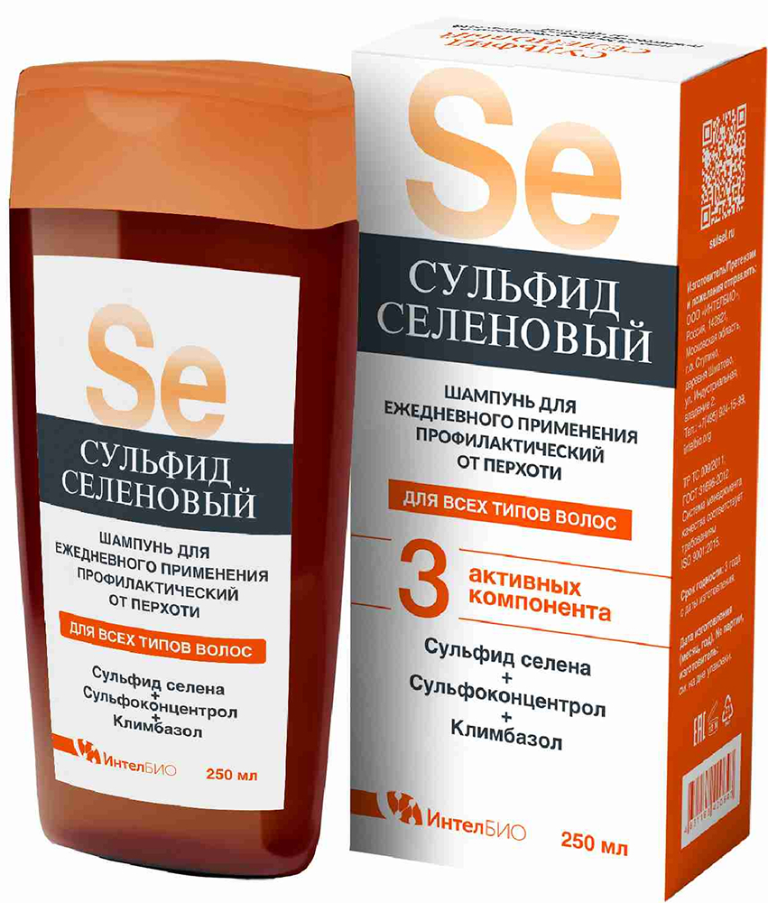 Сульфидселеновый шампунь для ежедневного применения от перхоти 250мл