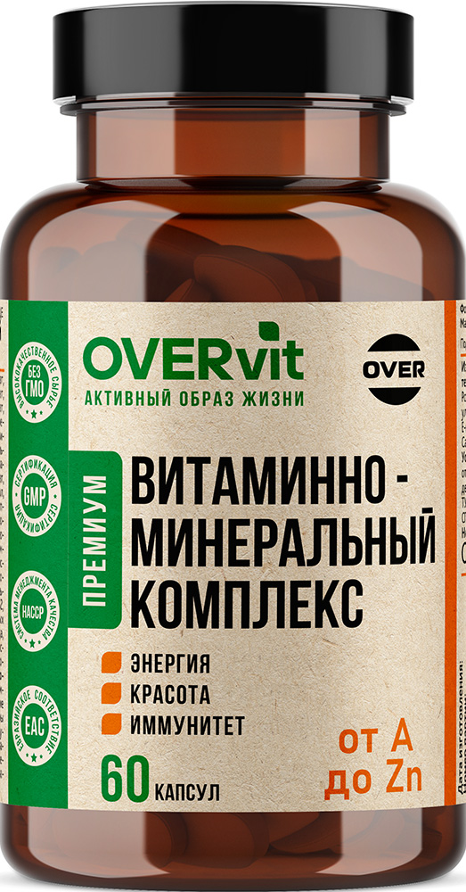 Овервит биоактив 12+9 капсулы 60 шт.