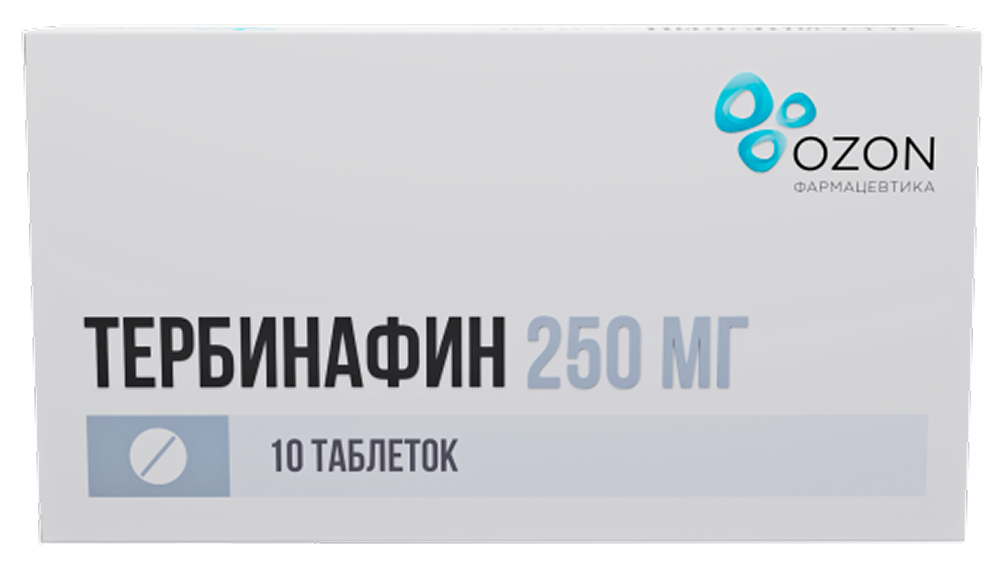 Тербинафин 250мг 10 шт. таблетки