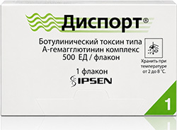 Диспорт 500ед 1 шт. лиофилизат для приготовления раствора для инъекций