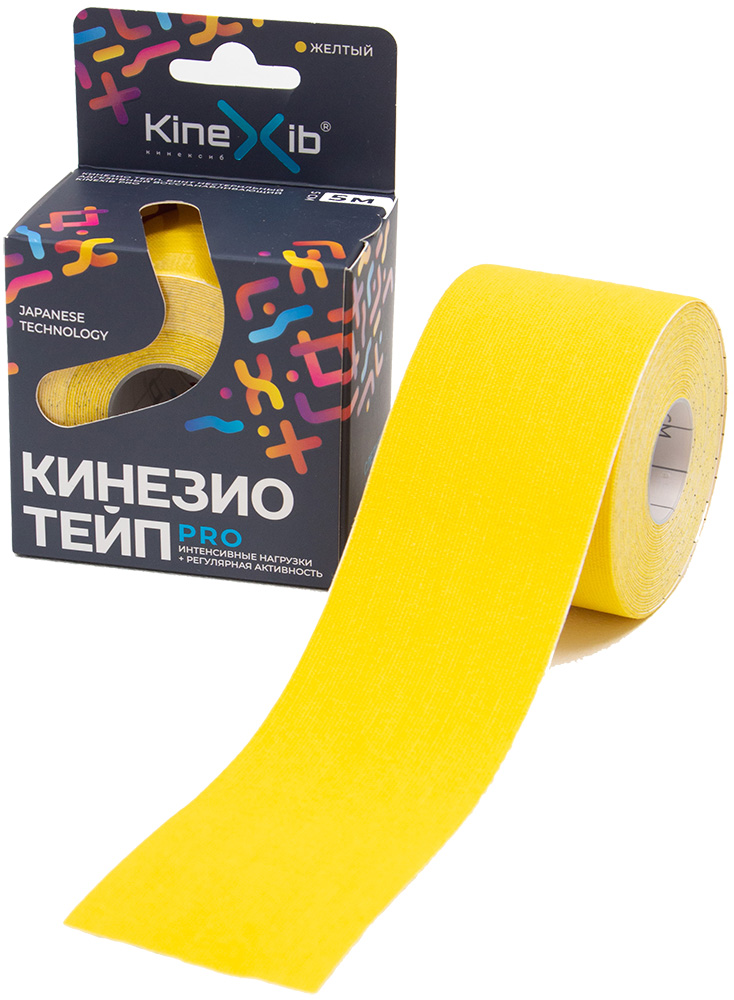 Кинексиб про кинезио-тейп бинт вв 5см х 5м желтый