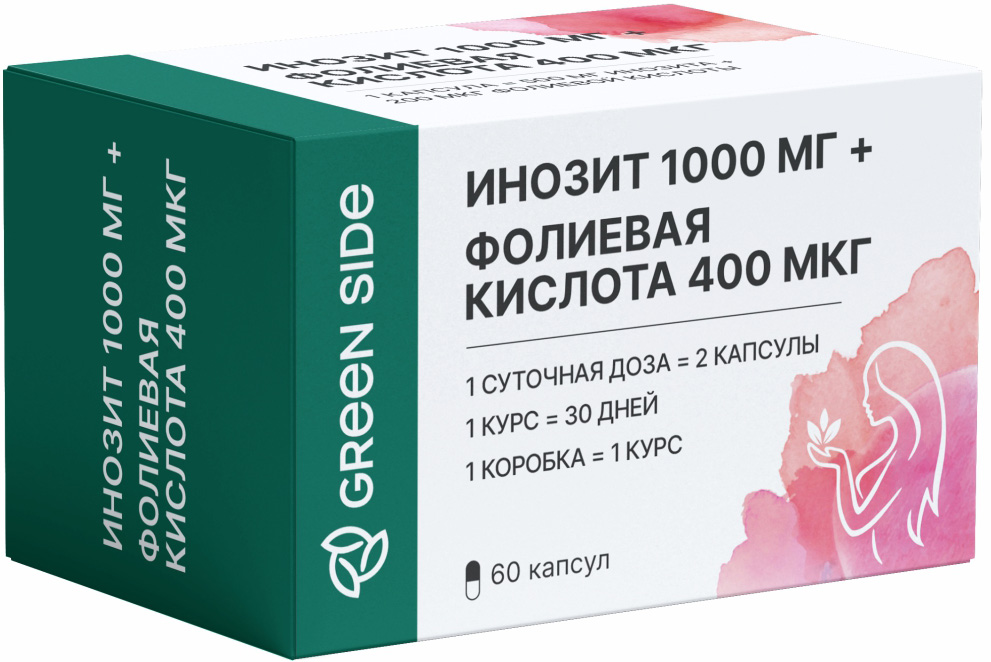 Инозит 1000Мг+Фолиевая Кислота 400Мкг капсулы 60 шт. упаковка