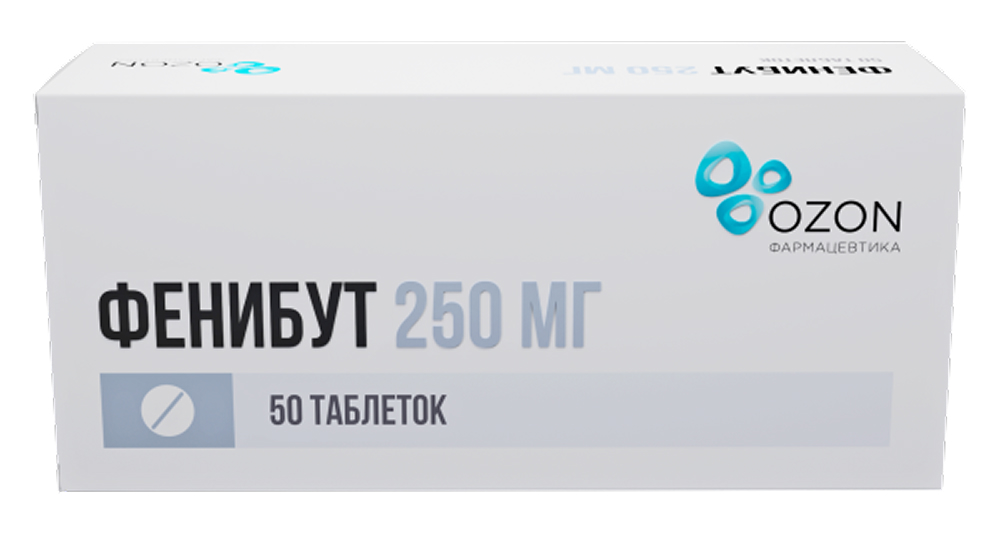Фенибут 250мг 50 шт. таблетки
