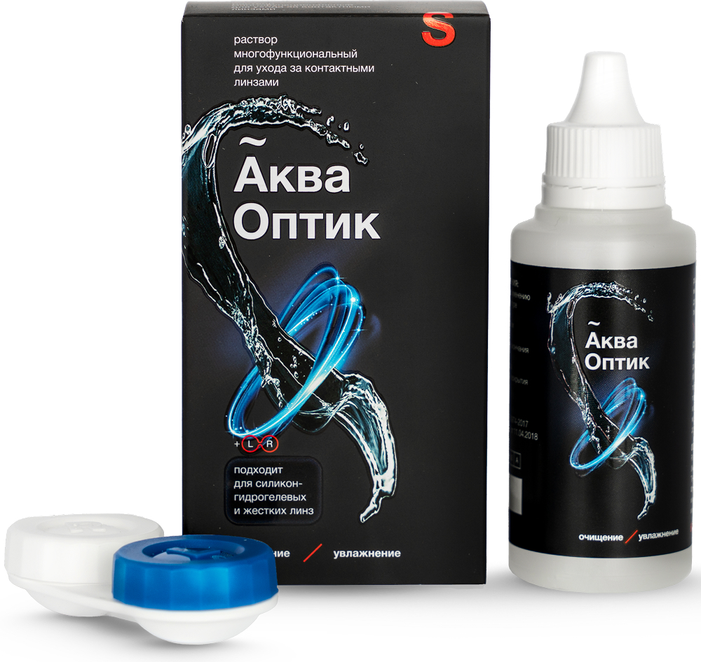 Акваоптик раствор многофункциональный для ухода за контактными линзами 60мл