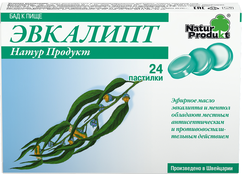 Эвкалипт Натур Продукт пастилки 24 шт.