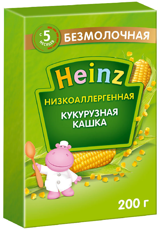 

ХАЙНЦ каша Кукурузная Низкоаллергенная 5+ 200г