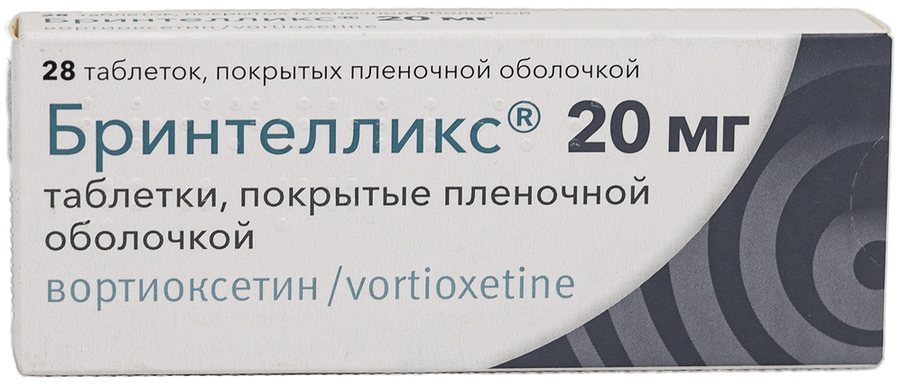 Бринтелликс 20мг 28 шт. таблетки покрытые пленочной оболочкой