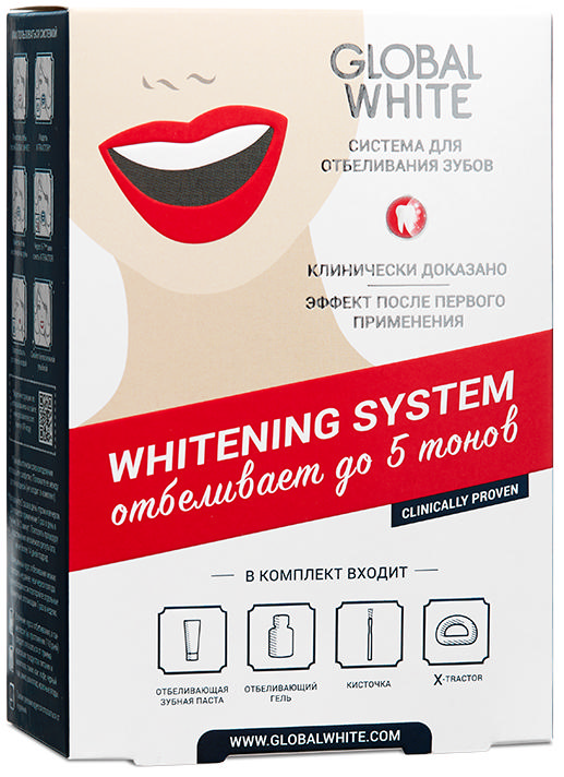 Набор для отбеливания зубов global white ультрафиолетовый стерилизатор для зубных щеток xiaomi