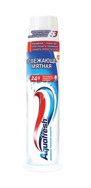

АКВАФРЕШ 3+ зубная паста Освежающе-мятная 100мл помпа