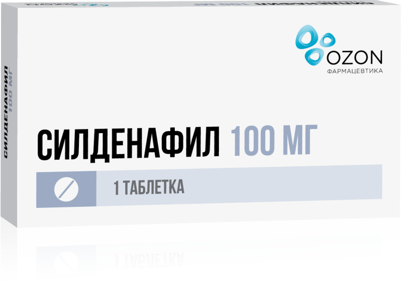 

СИЛДЕНАФИЛ таблетки 100 мг 1 шт.