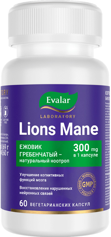 Ежовик Гребенчатый капсулы массой 0,5г 60 шт.