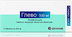 Глево 500мг 5 шт. таблетки покрытые пленочной оболочкой