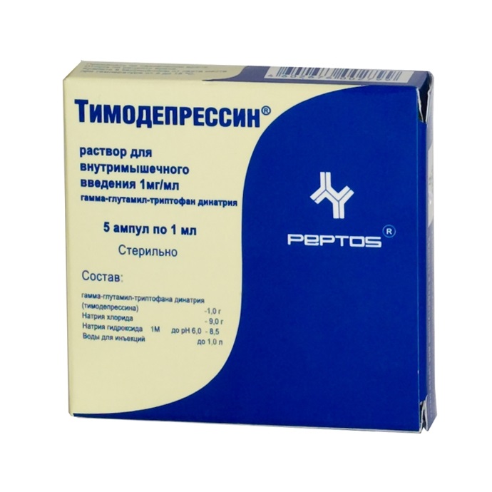 Тимодепрессин 0,1% 1мл 5 шт. раствор для инъекций московский .