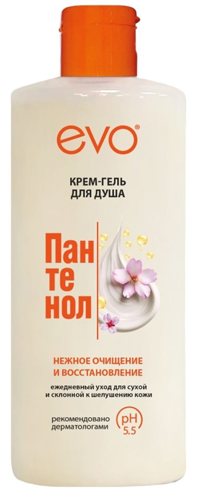 Эво пантенол крем-гель для душа для сухой/чувствительной кожи 400мл