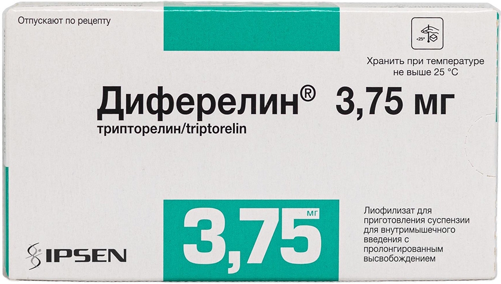 Диферелин 3,75мг 1 шт. лиофилизат для приготовления суспензии для внутримышечного введения пролонгированного действия