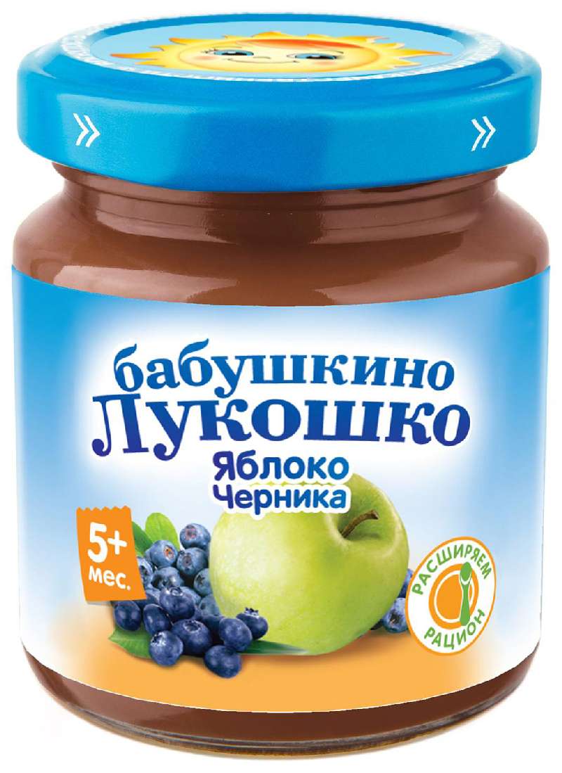 Бабушкино Лукошко пюре Яблоко/Черника 5+ 100г Фаустово Завод детского  питания купить по цене от 137 руб в Москве, заказать с доставкой,  инструкция по применению, аналоги, отзывы