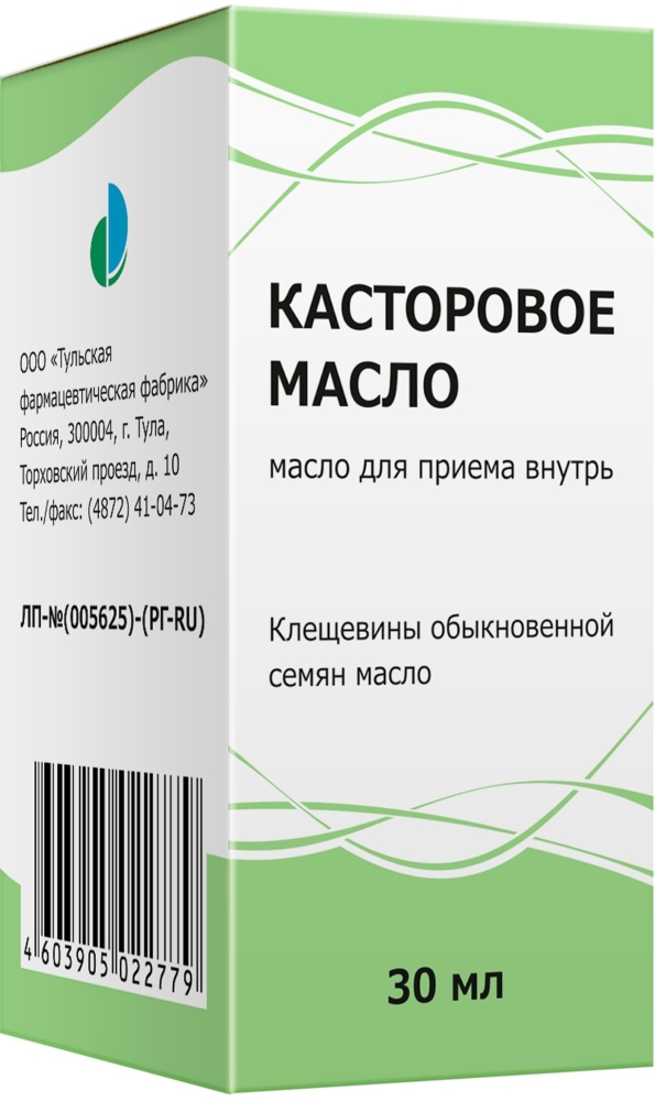 Масло Касторовое 30мл Тульская Фф