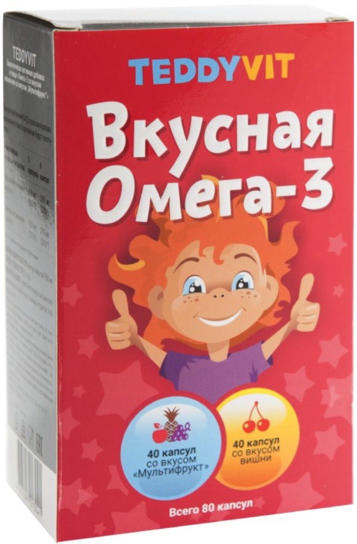 

ТЕДДИВИТ капсулы Омега-3 для детей 80 шт.
