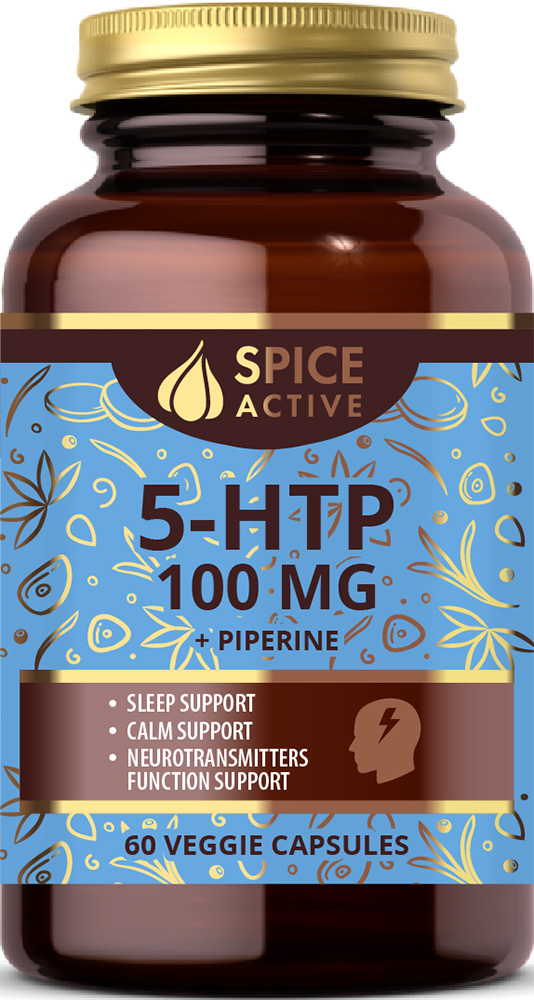 Спайс актив 5-htp капсулы с пиперином 100мг 60 шт.