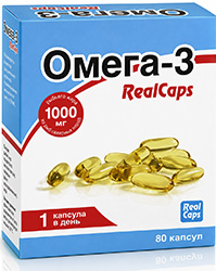 Омега-3 Реалкапс капсулы 1000мг (1,4г) 80 шт. Реалкапс