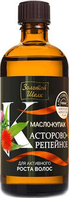 Золотой Шелк масло-купаж касторово-репейное для активного роста волос 100мл
