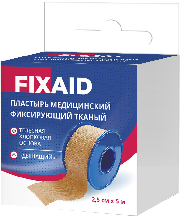 Фиксэйд пластырь фиксирующий классик 2,5смх5м (тканевый телесный)