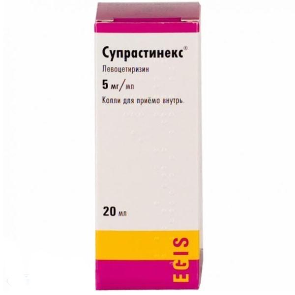

СУПРАСТИНЕКС 5мг/мл 20мл капли