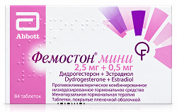 Фемостон мини 2,5мг+0,5мг 84 шт. таблетки покрытые пленочной оболочкой