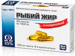 Рыбий Жир Реалкапс капсулы 1400мг Очищенный 30 шт. РеалКапс