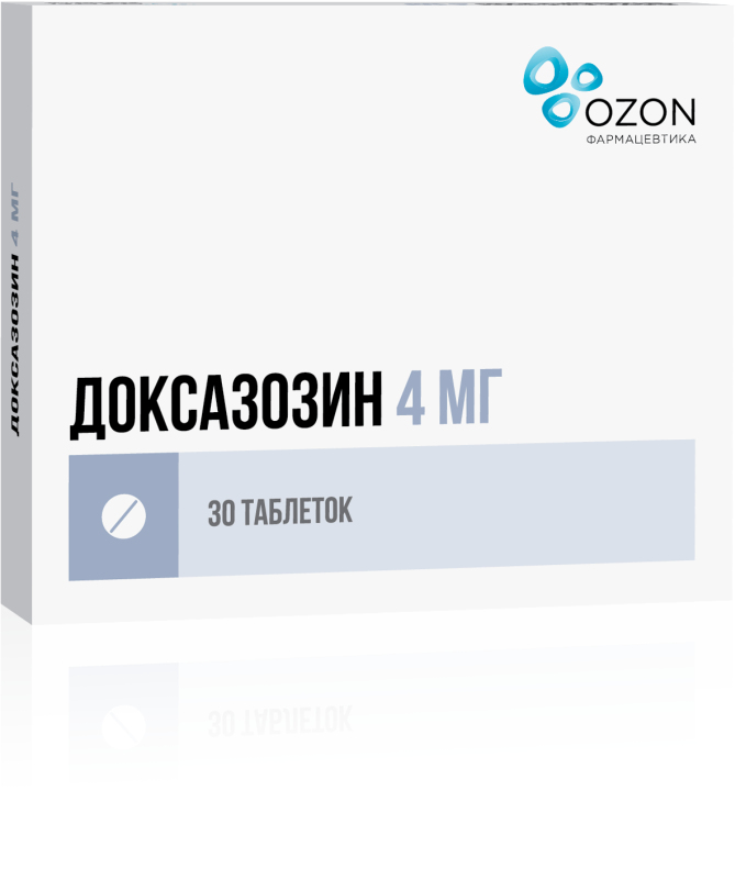 

ДОКСАЗОЗИН таблетки 4 мг 30 шт.